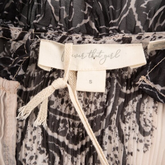 NEW ANTHROPOLOGIE Forever That Girl sheer pleated blouse size S - Picture 10 of 13